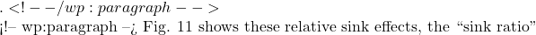 . <!-- /wp:paragraph -->  <!-- wp:paragraph --> Fig. 11 shows these relative sink effects, the ``sink ratio''