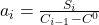 a_i = \frac{S_i}{C_{i-1}-C^0}
